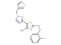 N-(2-fluorobenzyl)-4-methyl-5-[1-(3-thienylmethyl)-1H-pyrazol-3-yl]-1,3-thiazol-2-amine
