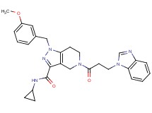 5-[3-(1H-benzimidazol-1-yl)propanoyl]-N-cyclopropyl-1-(3-methoxybenzyl)-4,5,6,7-tetrahydro-1H-pyrazolo[4,3-c]pyridine-3-carboxamide
