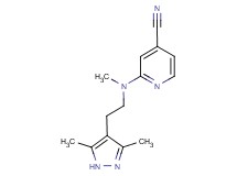 2-[[2-(3,5-dimethyl-1H-pyrazol-4-yl)ethyl](methyl)amino]isonicotinonitrile