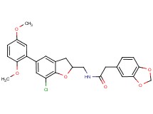 2-(1,3-benzodioxol-5-yl)-N-{[7-chloro-5-(2,5-dimethoxyphenyl)-2,3-dihydro-1-benzofuran-2-yl]methyl}acetamide
