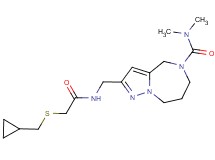 2-[({[(cyclopropylmethyl)thio]acetyl}amino)methyl]-N,N-dimethyl-7,8-dihydro-4H-pyrazolo[1,5-a][1,4]diazepine-5(6H)-carboxamide