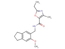 2-ethyl-N-[(6-methoxy-2,3-dihydro-1H-inden-5-yl)methyl]-4-methyl-1,3-oxazole-5-carboxamide