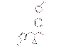 N-cyclopropyl-4-(5-methyl-2-furyl)-N-[(1-methyl-1H-pyrazol-4-yl)methyl]benzamide