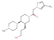 3-{(3R*,4S*)-4-(4-methylpiperazin-1-yl)-1-[(4-methyl-1H-pyrazol-1-yl)acetyl]piperidin-3-yl}propan-1-ol