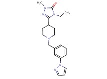 4-ethyl-2-methyl-5-{1-[3-(1H-pyrazol-1-yl)benzyl]piperidin-4-yl}-2,4-dihydro-3H-1,2,4-triazol-3-one