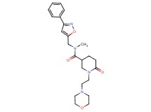 N-methyl-1-[2-(4-morpholinyl)ethyl]-6-oxo-N-[(3-phenyl-5-isoxazolyl)methyl]-3-piperidinecarboxamide