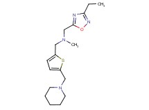 1-(3-ethyl-1,2,4-oxadiazol-5-yl)-N-methyl-N-{[5-(piperidin-1-ylmethyl)-2-thienyl]methyl}methanamine