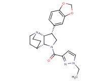 (3R*,3aR*,7aR*)-3-(1,3-benzodioxol-5-yl)-1-[(1-ethyl-1H-pyrazol-3-yl)carbonyl]octahydro-4,7-ethanopyrrolo[3,2-b]pyridine