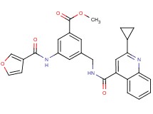 methyl 3-({[(2-cyclopropyl-4-quinolinyl)carbonyl]amino}methyl)-5-(3-furoylamino)benzoate