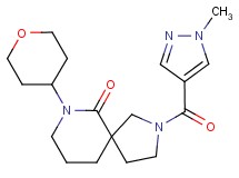 2-[(1-methyl-1H-pyrazol-4-yl)carbonyl]-7-(tetrahydro-2H-pyran-4-yl)-2,7-diazaspiro[4.5]decan-6-one