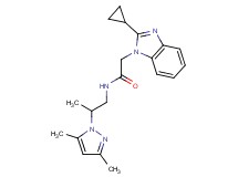 2-(2-cyclopropyl-1H-benzimidazol-1-yl)-N-[2-(3,5-dimethyl-1H-pyrazol-1-yl)propyl]acetamide