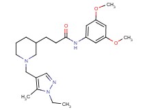 N-(3,5-dimethoxyphenyl)-3-{1-[(1-ethyl-5-methyl-1H-pyrazol-4-yl)methyl]-3-piperidinyl}propanamide