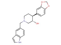 (3S*,4S*)-4-(1,3-benzodioxol-5-yl)-1-(1H-indol-5-ylmethyl)piperidin-3-ol