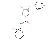 N-[(1-hydroxycyclohexyl)methyl]-5-oxo-1-(4-pyridinylmethyl)-3-pyrrolidinecarboxamide
