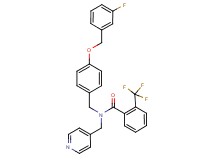N-{4-[(3-fluorobenzyl)oxy]benzyl}-N-(4-pyridinylmethyl)-2-(trifluoromethyl)benzamide
