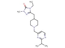 4-ethyl-5-({1-[(2-isopropylpyrimidin-4-yl)methyl]piperidin-4-yl}methyl)-2-methyl-2,4-dihydro-3H-1,2,4-triazol-3-one