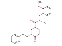 N-(2-methoxybenzyl)-N-methyl-6-oxo-1-[2-(2-pyridinyl)ethyl]-3-piperidinecarboxamide