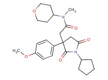 2-[1-cyclopentyl-3-(4-methoxyphenyl)-2,5-dioxo-3-pyrrolidinyl]-N-methyl-N-(tetrahydro-2H-pyran-4-yl)acetamide