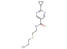2-cyclopropyl-N-[2-(propylthio)ethyl]pyrimidine-5-carboxamide