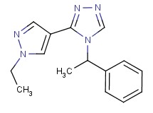 3-(1-ethyl-1H-pyrazol-4-yl)-4-(1-phenylethyl)-4H-1,2,4-triazole