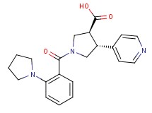 (3S*,4R*)-4-pyridin-4-yl-1-(2-pyrrolidin-1-ylbenzoyl)pyrrolidine-3-carboxylic acid