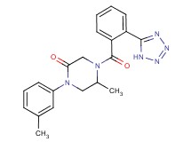 5-methyl-1-(3-methylphenyl)-4-[2-(1H-tetrazol-5-yl)benzoyl]-2-piperazinone