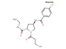 (4R)-4-[(4-chlorobenzoyl)amino]-N-ethyl-1-(3-hydroxypropanoyl)-L-prolinamide