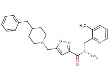 5-[(4-benzylpiperidin-1-yl)methyl]-N-methyl-N-[(3-methylpyridin-2-yl)methyl]isoxazole-3-carboxamide