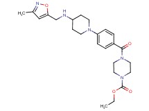 ethyl 4-[4-(4-{[(3-methyl-5-isoxazolyl)methyl]amino}-1-piperidinyl)benzoyl]-1-piperazinecarboxylate