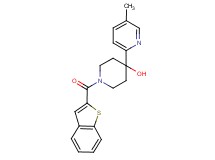 1-(1-benzothien-2-ylcarbonyl)-4-(5-methylpyridin-2-yl)piperidin-4-ol