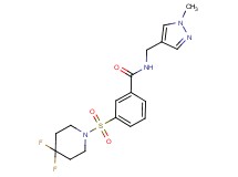3-[(4,4-difluoropiperidin-1-yl)sulfonyl]-N-[(1-methyl-1H-pyrazol-4-yl)methyl]benzamide