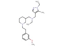 N-[(1-ethyl-5-methyl-1H-pyrazol-4-yl)methyl]-N-({1-[2-(3-methoxyphenyl)ethyl]-3-piperidinyl}methyl)ethanamine