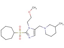 1-{[2-(cycloheptylsulfonyl)-1-(2-methoxyethyl)-1H-imidazol-5-yl]methyl}-3-methylpiperidine