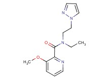 N-ethyl-3-methoxy-N-[2-(1H-pyrazol-1-yl)ethyl]pyridine-2-carboxamide