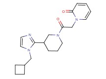 1-(2-{3-[1-(cyclobutylmethyl)-1H-imidazol-2-yl]-1-piperidinyl}-2-oxoethyl)-2(1H)-pyridinone