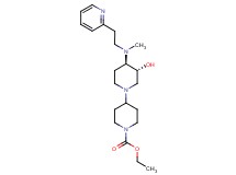 ethyl (3R*,4R*)-3-hydroxy-4-{methyl[2-(2-pyridinyl)ethyl]amino}-1,4'-bipiperidine-1'-carboxylate
