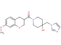 4-(1H-imidazol-1-ylmethyl)-1-[(7-methoxy-3,4-dihydro-2H-chromen-3-yl)carbonyl]piperidin-4-ol