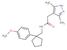 2-(3,5-dimethyl-1H-pyrazol-4-yl)-N-{[1-(4-methoxyphenyl)cyclopentyl]methyl}acetamide