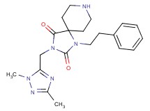 3-[(1,3-dimethyl-1H-1,2,4-triazol-5-yl)methyl]-1-(2-phenylethyl)-1,3,8-triazaspiro[4.5]decane-2,4-dione hydrochloride