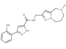 3-(2-hydroxyphenyl)-N-(5,6,7,8-tetrahydro-4H-pyrazolo[1,5-a][1,4]diazepin-2-ylmethyl)-1H-pyrazole-5-carboxamide hydrochloride