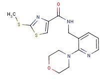 2-(methylthio)-N-{[2-(4-morpholinyl)-3-pyridinyl]methyl}-1,3-thiazole-4-carboxamide