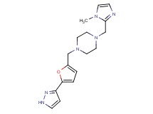 1-[(1-methyl-1H-imidazol-2-yl)methyl]-4-{[5-(1H-pyrazol-3-yl)-2-furyl]methyl}piperazine