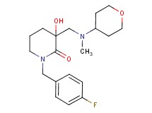 1-(4-fluorobenzyl)-3-hydroxy-3-{[methyl(tetrahydro-2H-pyran-4-yl)amino]methyl}-2-piperidinone