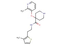 4-[(2-methylpyridin-3-yl)oxy]-N-[2-(3-methyl-2-thienyl)ethyl]piperidine-4-carboxamide