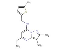 5-ethyl-2,3-dimethyl-N-[(5-methyl-2-thienyl)methyl]pyrazolo[1,5-a]pyrimidin-7-amine