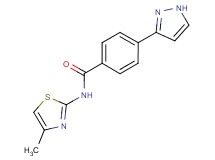 N-(4-methyl-1,3-thiazol-2-yl)-4-(1H-pyrazol-3-yl)benzamide