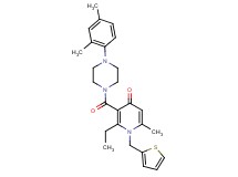3-{[4-(2,4-dimethylphenyl)-1-piperazinyl]carbonyl}-2-ethyl-6-methyl-1-(2-thienylmethyl)-4(1H)-pyridinone