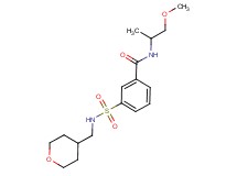 N-(2-methoxy-1-methylethyl)-3-{[(tetrahydro-2H-pyran-4-ylmethyl)amino]sulfonyl}benzamide