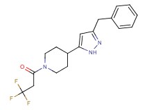 4-(3-benzyl-1H-pyrazol-5-yl)-1-(3,3,3-trifluoropropanoyl)piperidine