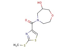 4-{[2-(methylthio)-1,3-thiazol-4-yl]carbonyl}-1,4-oxazepan-6-ol